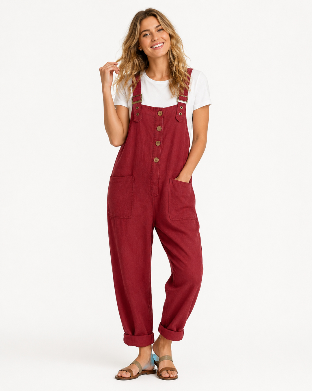 Vielseitiger Damen Freizeit Overall, perfekt für entspannte Sommertage und Urlaub. Bequeme Latzhose.