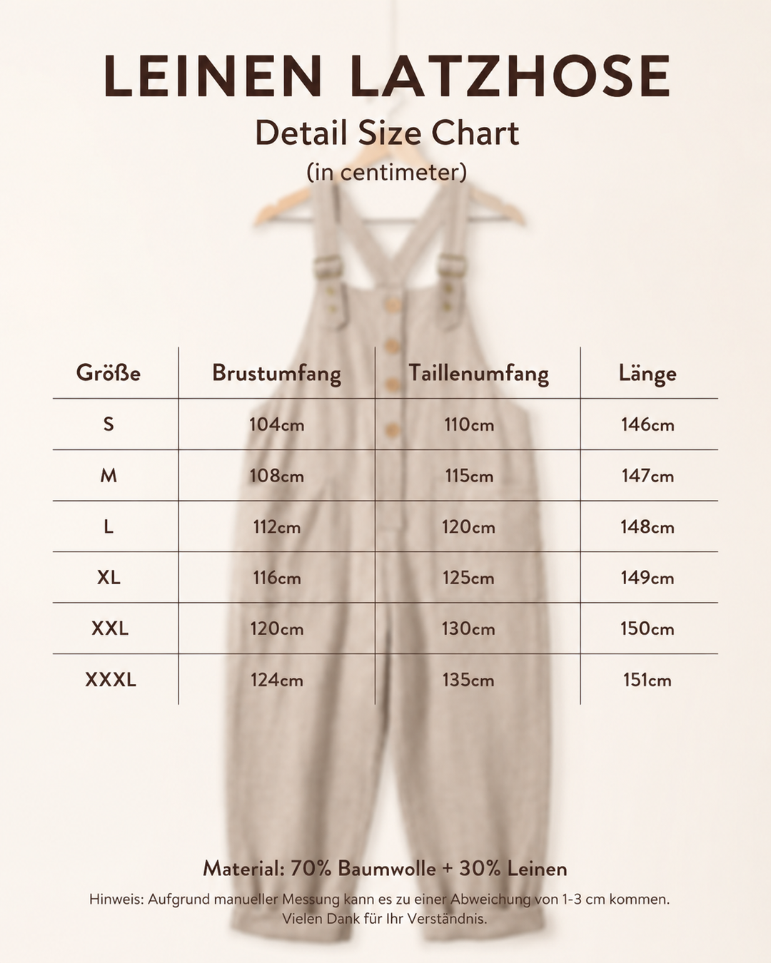 Junge Frau trägt modischen Damen Overall, eine bequeme Latzhose mit lockerer Passform für den Sommer.
