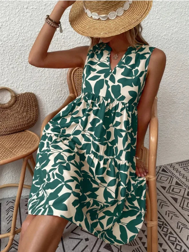 Leichtes & lockeres Damenkleid, perfekt für heiße Sommertage. Ein bequemes und vielseitiges Freizeitkleid.