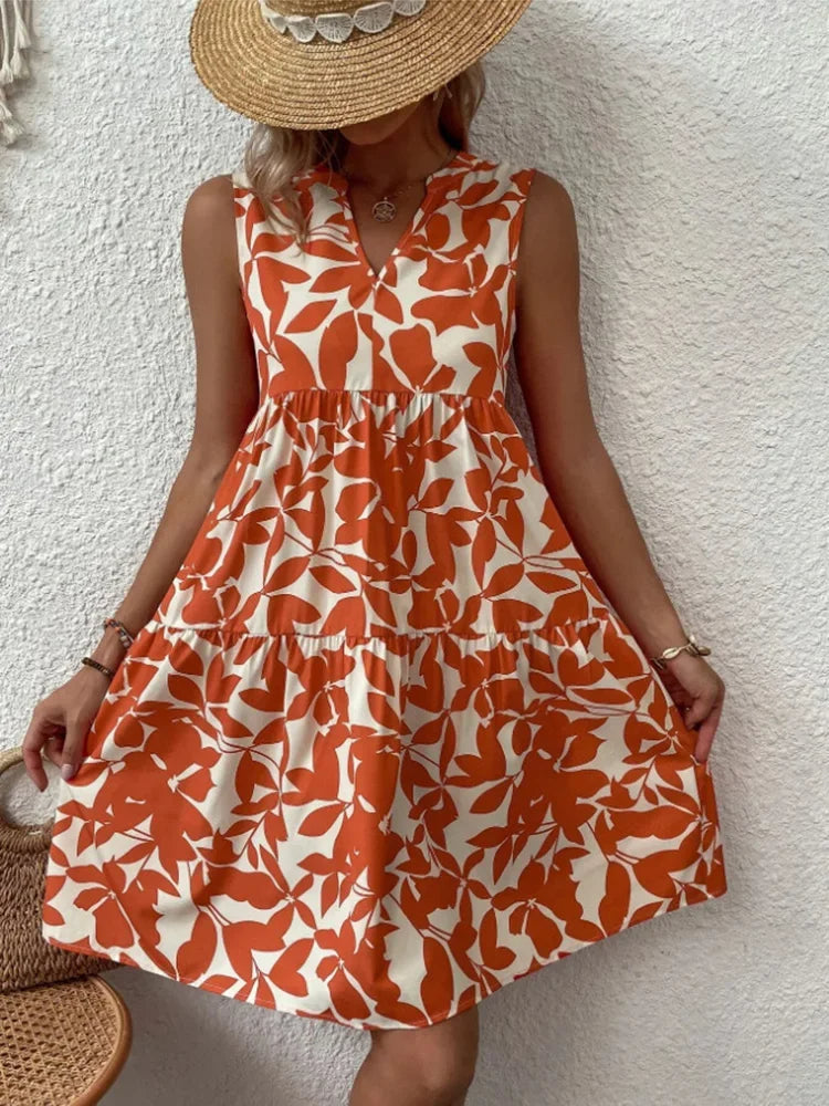 Stylisches Damen Alltagskleid in lässigem Schnitt, perfekt für bequeme Sommer-Looks in der Stadt.