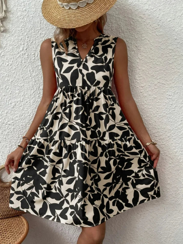 Damen Sommerkleid, leicht & locker, ideal für Freizeit & Alltag. Komfortables, vielseitiges Kleid für den Sommer.