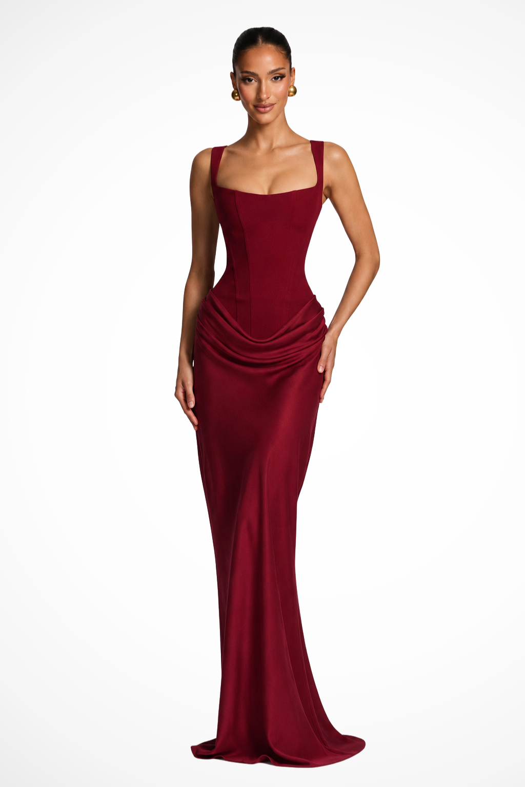 Damen Maxikleid mit Korsett-Optik, elegant für Hochzeit & Events. Langes Abendkleid für besondere Anlässe.
