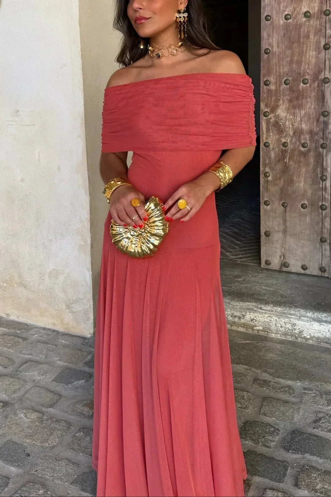 Formelles Abendkleid: Damen One-Shoulder Maxikleid für Hochzeiten und festliche Events.