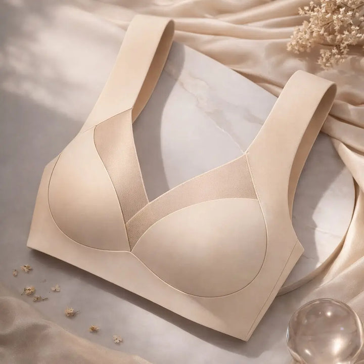 Damen Unterwäsche: Nahtloser Push-up BH ohne Bügel, weich und bequem für Alltag & Freizeit.