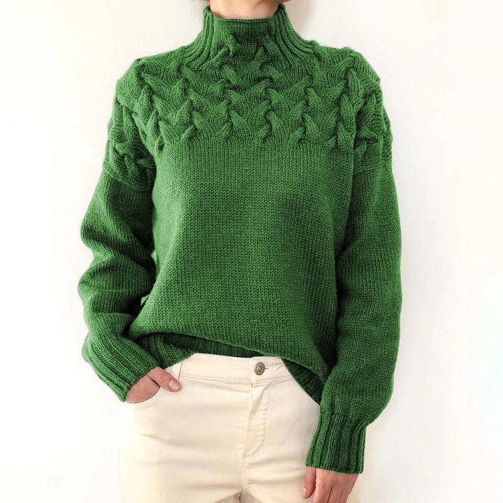 Vielseitiger Damen Rollkragen Strickpullover. Eleganter Langarm-Pullover für komfortable Herbst-Layering.