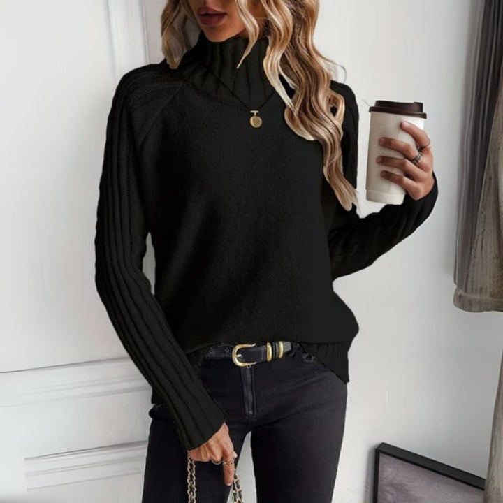 Vielseitiger Damen Rollkragenpullover, warmer Strick für Herbst & Winter. Gemütliches Langarm-Oberteil, elegant für Alltag & Freizeit.