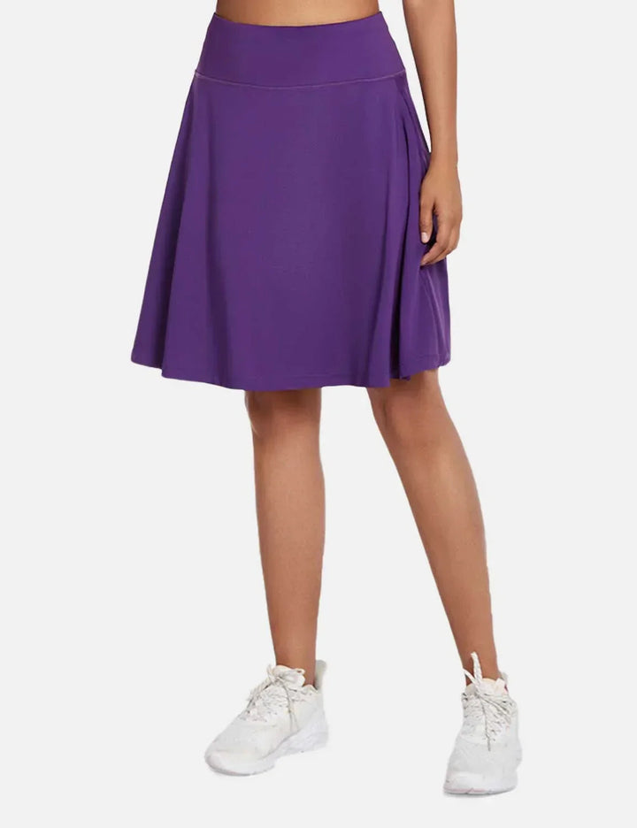 Damen Sport-Skort mit hohem Bund, Falten & praktischen Taschen, ideal für Tennis, Golf, UPF50+.