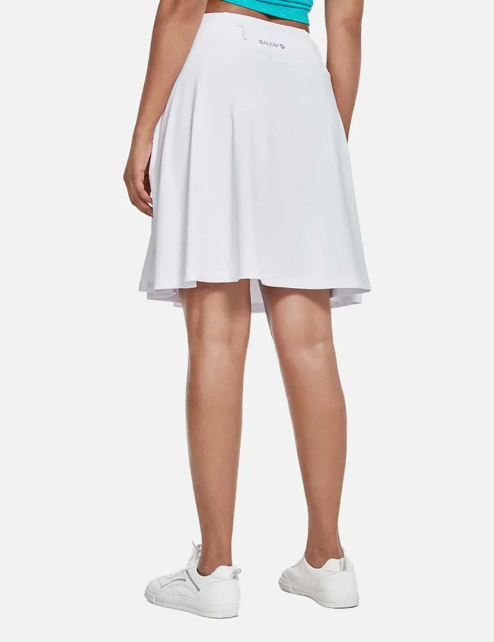 Perfekter Damen Skort für Outdoor-Aktivitäten, hoher Bund, UPF50+, Falten & nützliche Taschen.