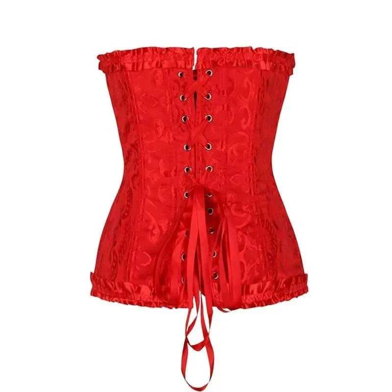 Damen-Korsage aus zarter Spitze, schwarz, formgebend, als elegantes Dessous & für Partymode.