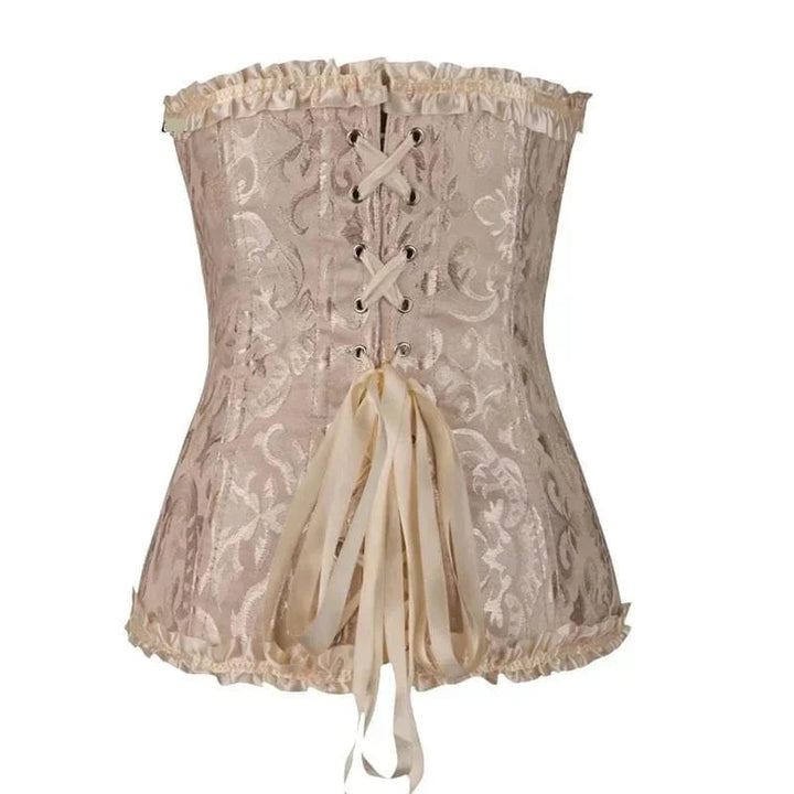 Figurbetontes Spitzenkorsett Damen, schwarz, als verführerische Unterwäsche & Abendaccessoire.