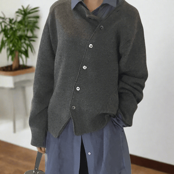 Casual-elegante Damen Strickjacke für entspannte Freizeit oder stilvolle Lagenlooks im Herbst & Winter.