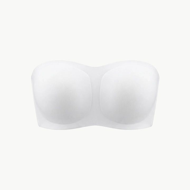 Beiger Damen Wäsche BH, trägerlos, bügellos mit Push-up, für natürlichen Tragekomfort.