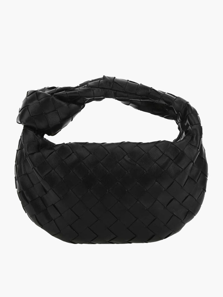 Damen Umhängetasche aus veganem Leder, stilvolles Flechtdesign. Ideal als elegante Alltagstasche.