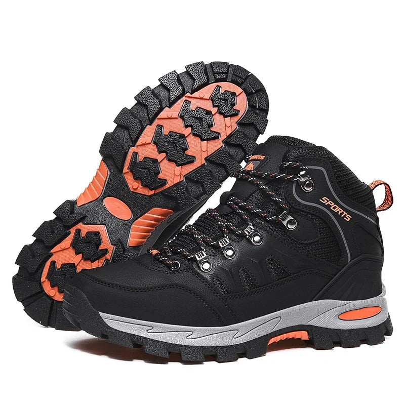 Knöchelhohe Damen Wanderstiefel in Schwarz/Grau, robust und langlebig. Ideal für Outdoor und Freizeitsport.