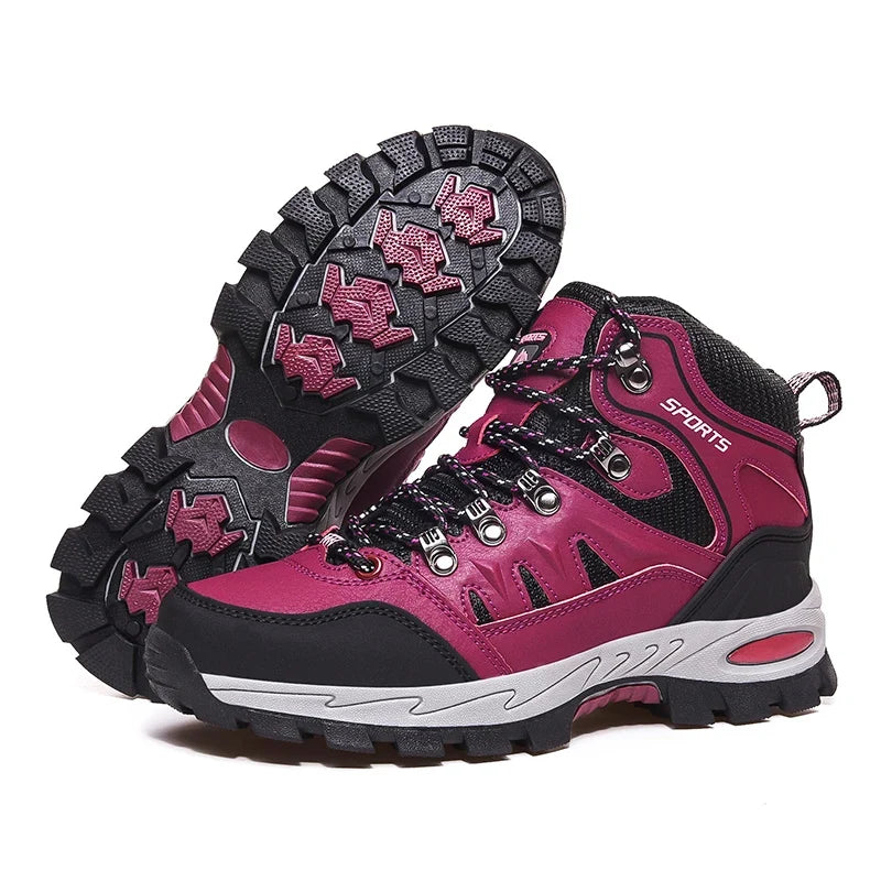 Vielseitige Damen Sportschuhe, rutschfest und knöchelhoch. Perfekt als Freizeitschuh oder Wanderstiefel.
