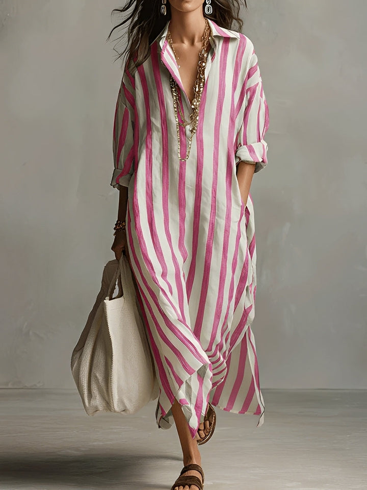 Komfortables Blusenkleid Greta für Damen in Oversize-Passform. Ein elegantes Freizeitkleid, vielseitig kombinierbar.