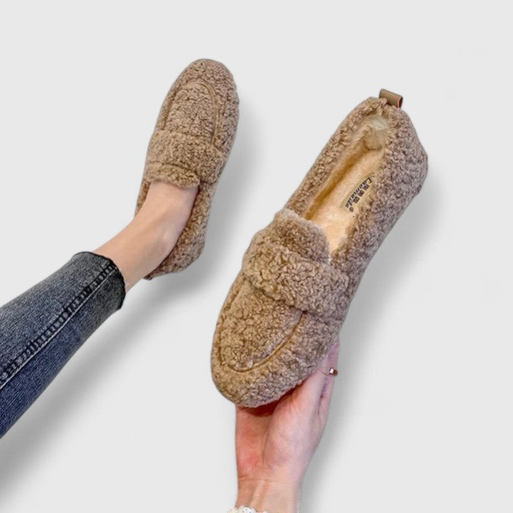 Damen Winter-Hausschuhe, flauschig und warm, für gemütliche Stunden zu Hause; ideal gegen kalte Füße.