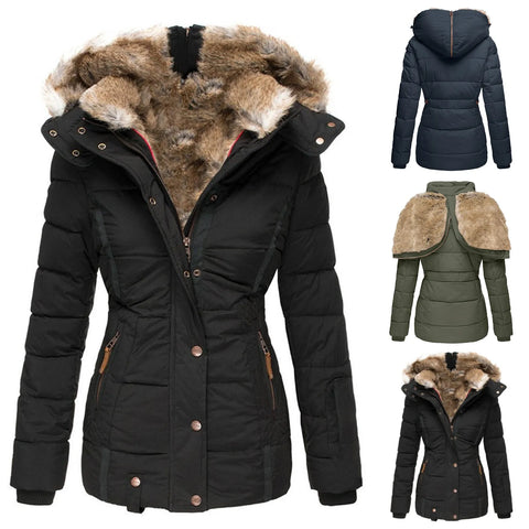 Stilvolle Damenjacke für den Winter, wasserdicht und warm mit Kapuze; perfekt für Outdoor & Alltag.