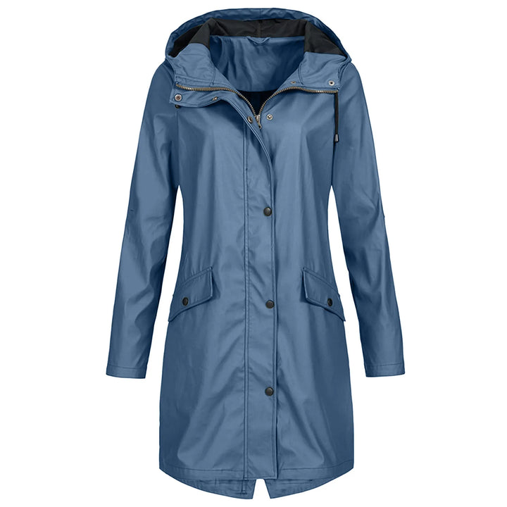 Vielseitige Damen Outdoorjacke, Plus Size, mit Kapuze und wasserdichtem Material für Frühling, Herbst und Winter.