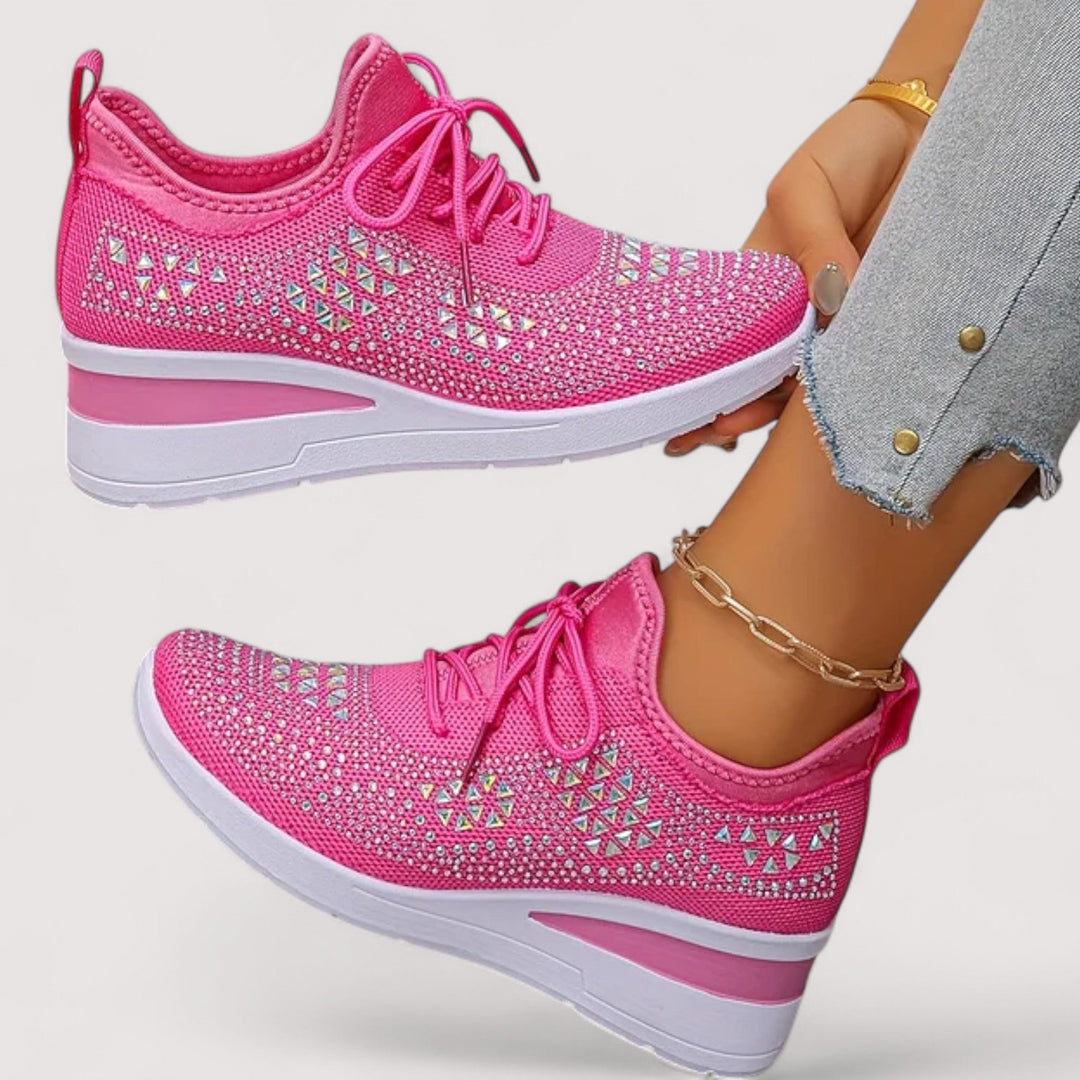 Funkelnde Damen Glitzer Sneaker für stilvolle Auftritte. Atmungsaktiv, bequem & rutschfest im Alltag.