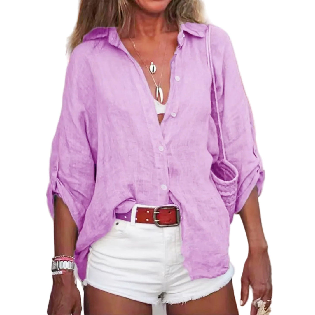 Elegantes Damen Top, eine leichte und bequeme Sommerbluse, perfekt für Freizeit und festliche Anlässe.