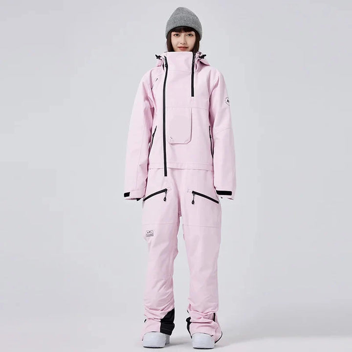 Warm & wasserdichter Damen Schneeanzug Einteiler für Wintersport. Perfekt für Skifahren, Snowboarden im Schnee.