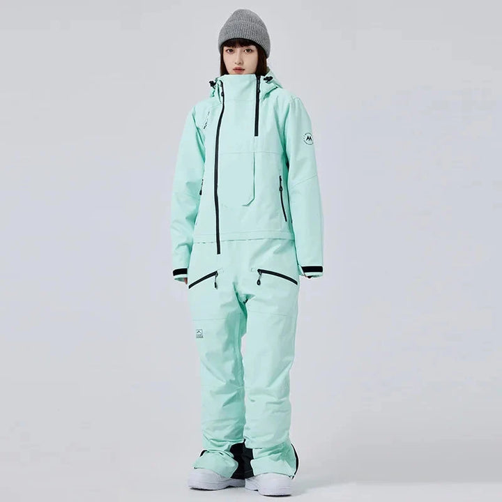 Damen Skianzug Einteiler, wasserdichter Winter Overall für Skifahren & Snowboarden, warm & winddicht.