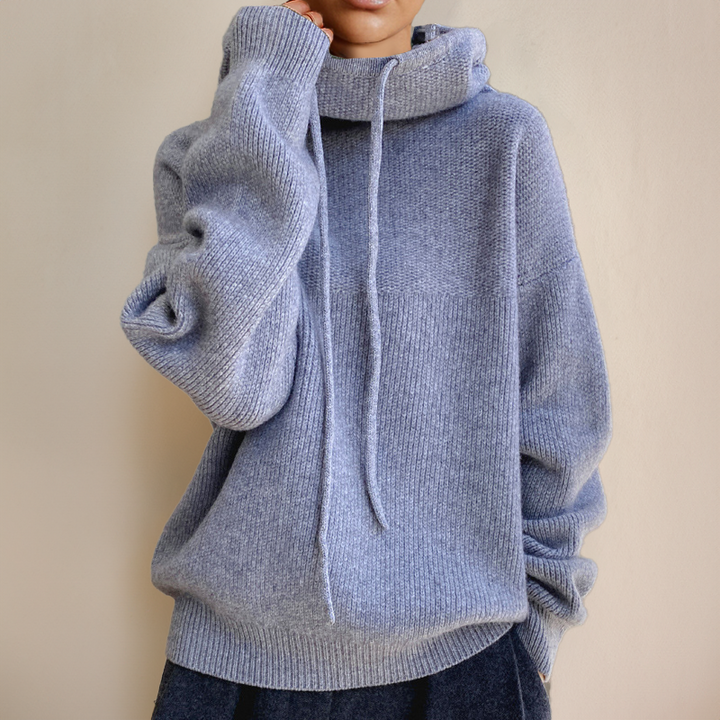 Bequemer langarm Damen Rollkragenpullover aus Merinowolle, vielseitig für Freizeit & Eleganz.