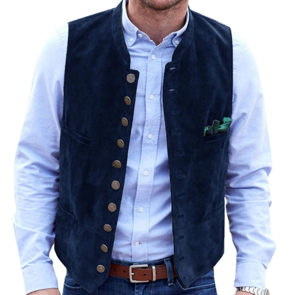Edle Herren Trachtenweste aus Samt, perfekt für Trachtenmode und festliche Events wie das Oktoberfest.
