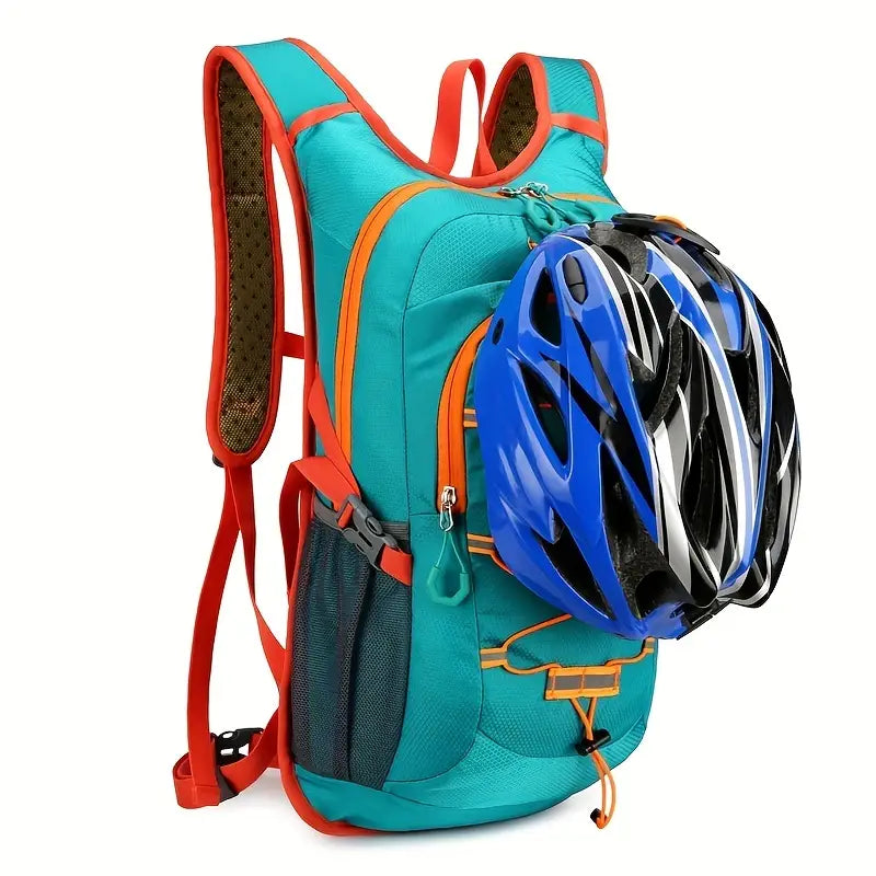 Detail: Wasserdichter Reißverschluss am Unisex Premium Fahrradrucksack. Ideal für Pendler & Outdoor-Abenteuer.