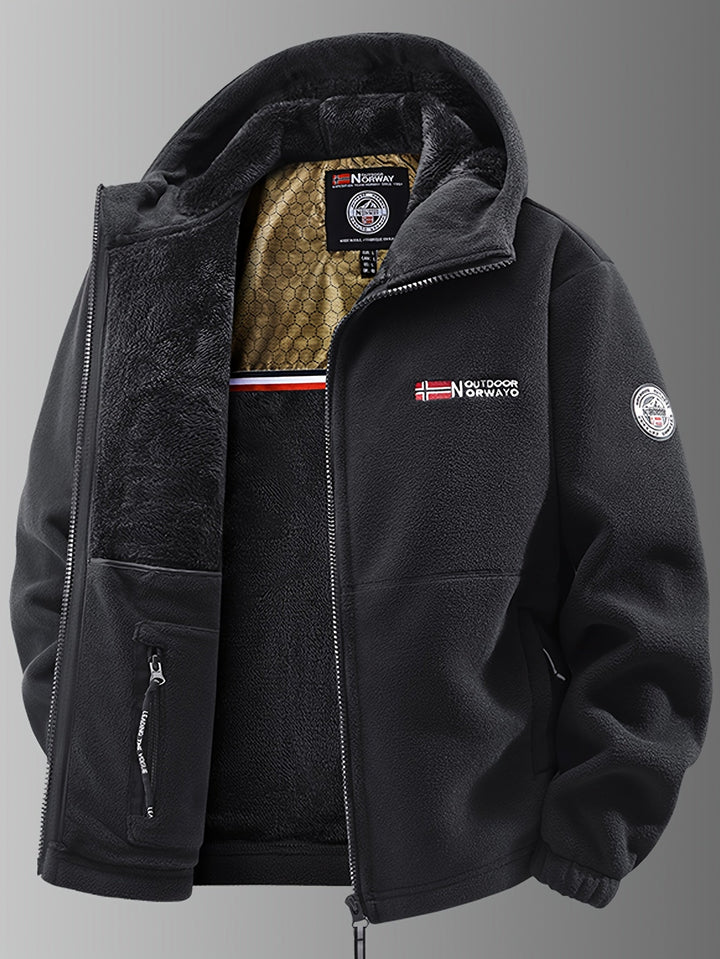 Innenfutter der warmen Herren Winterjacke. Komfortable Outdoor- & Reisejacke für windige und kalte Tage.
