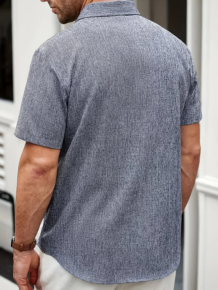 Modernes Herren-Sommerhemd, kurzärmlig, atmungsaktiv & strapazierfähig für Outdoor.