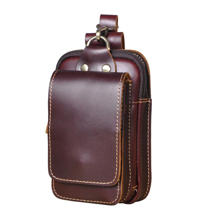 Vielseitige Herren Bauchtasche, dunkelbraun, ideal für Stadt, Reise & Outdoor, sehr funktional.