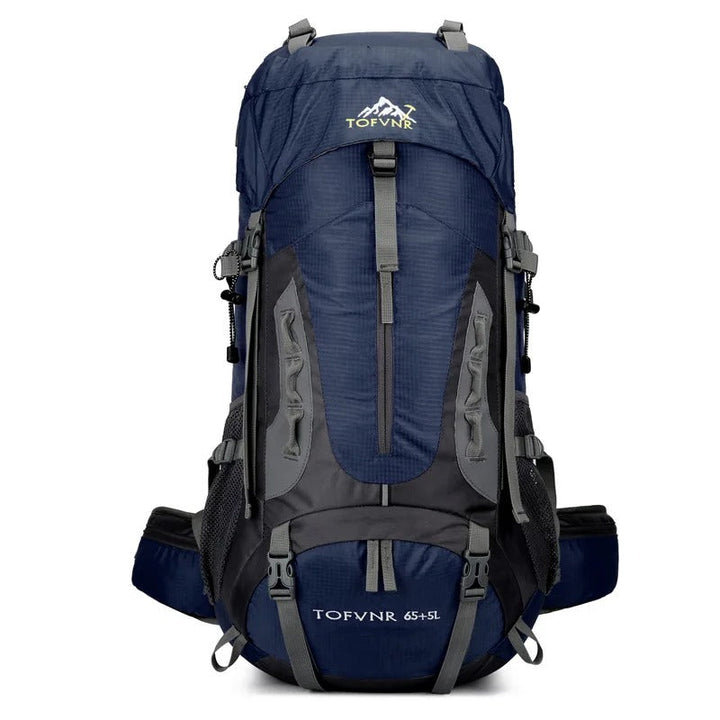 Robuster 45L Rucksack aus wasserdichtem Nylon für Trekking, Reisen und Outdoor.