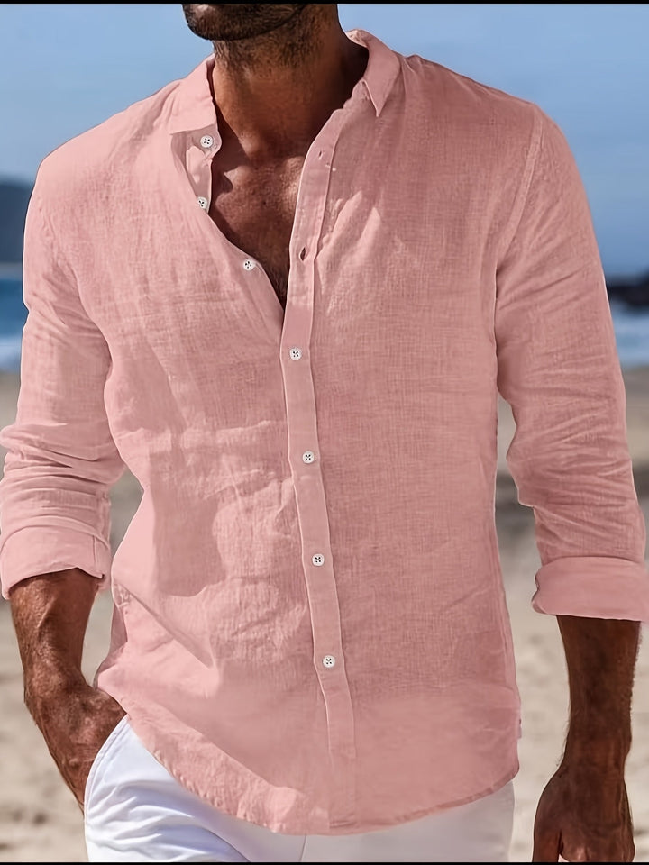 Stylisches Herren Freizeithemd, lockeres Kurzarmhemd für den Sommer. Ideales Strandhemd, leicht & angenehm zu tragen.