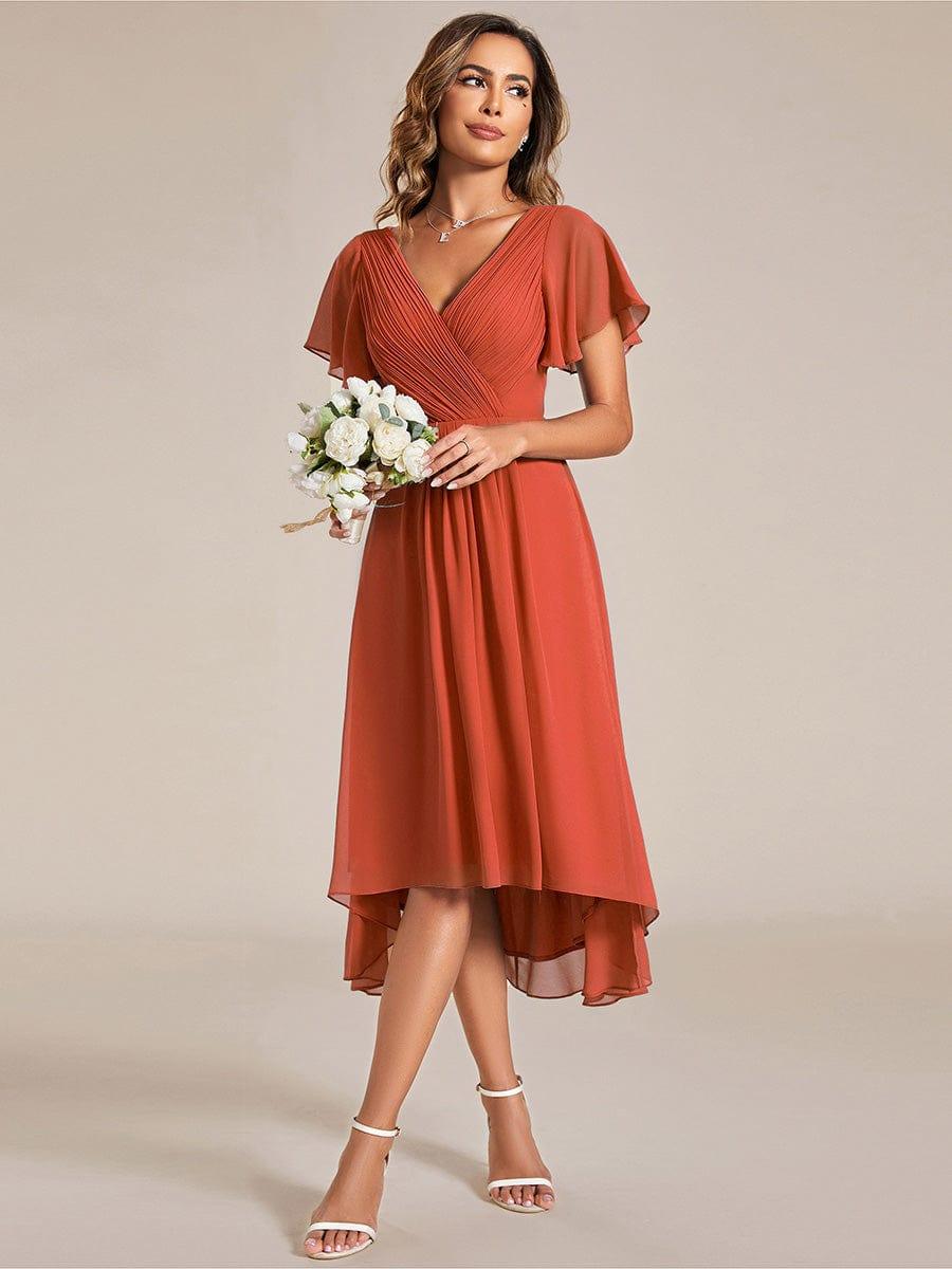 Damen Vokuhila Festkleid, A-Linie, Empire-Taille, perfekt für jeden feierlichen Moment.