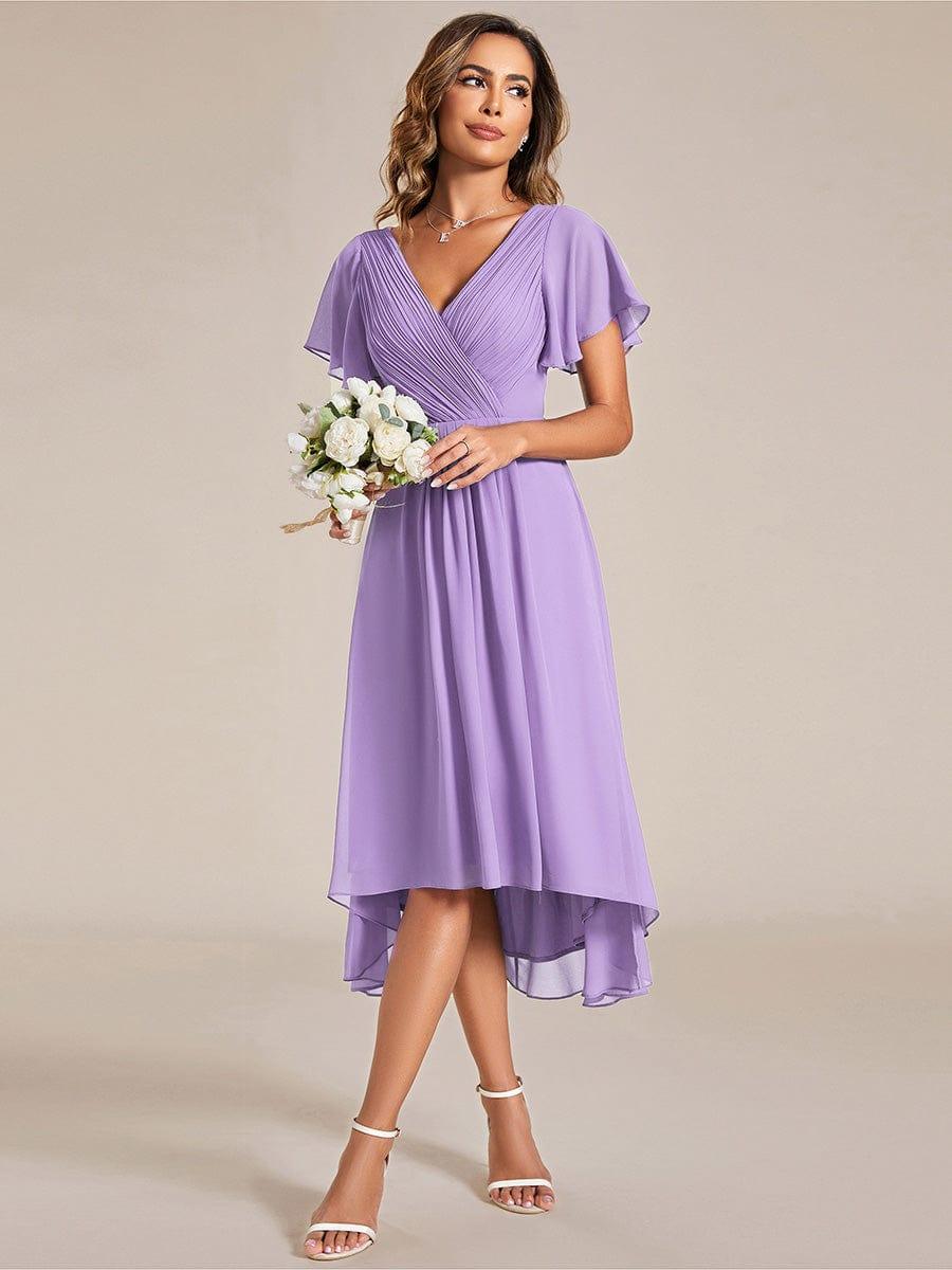Damen Festkleid Vokuhila, Midi-Länge, Kurzarm, perfekt für jeden festlichen Event.