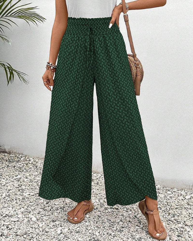 Feminine Damen Hose: Weites Bein & hoher Bund für maximalen Komfort & stilvolle Eleganz. Ideal für Freizeit.