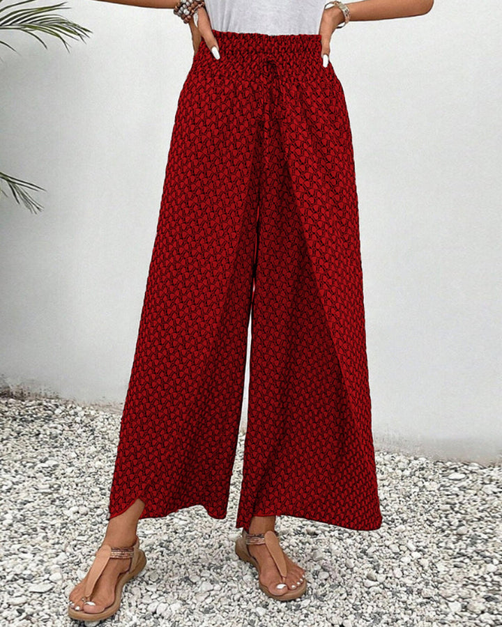 Moderne Businesshose für Damen: Hoher Bund & weites Bein für einen eleganten Büro-Look. Ganzjährig.