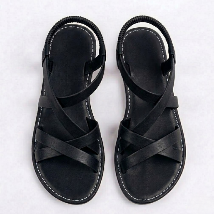 Modische Damen Sandalen flach für Strand & Stadt. Mit Riemchen & Knöchelriemen bieten sie Sommerkomfort.