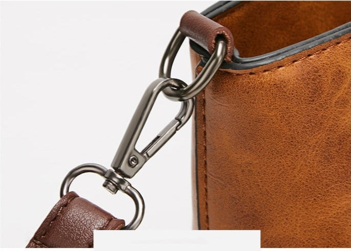 Moderne Kunstleder Damen Tasche Ralaana in Grau, als stilvolle Schulter- und Umhängetasche nutzbar.
