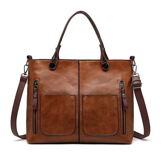 Innenansicht der vielseitigen Damen Organizer Tasche Ralaana aus Kunstleder, mit praktischen Fächern.