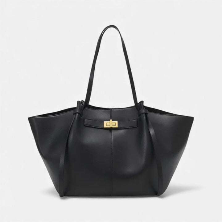 Braune geräumige Damentasche Shopper aus Kunstleder, stilvoll und praktisch für Business & Freizeit.
