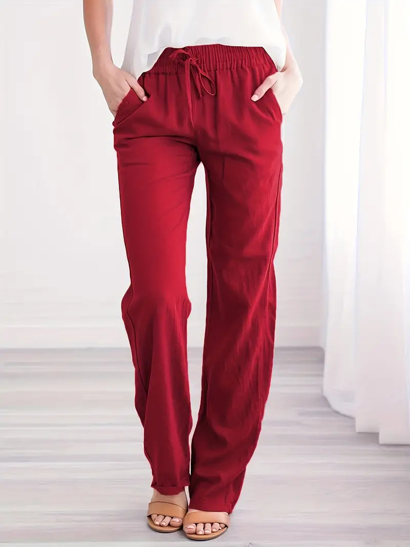Stilvolle Damen-Sommerhose, leicht & atmungsaktiv. Ideale Freizeithose für Frühling, Sommer und schicke Anlässe.
