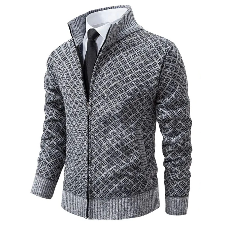 Elegante Herren Übergangsjacke in Marineblau, ideal für Herbst & Frühling. Vielseitig für Business-Look & Freizeit.