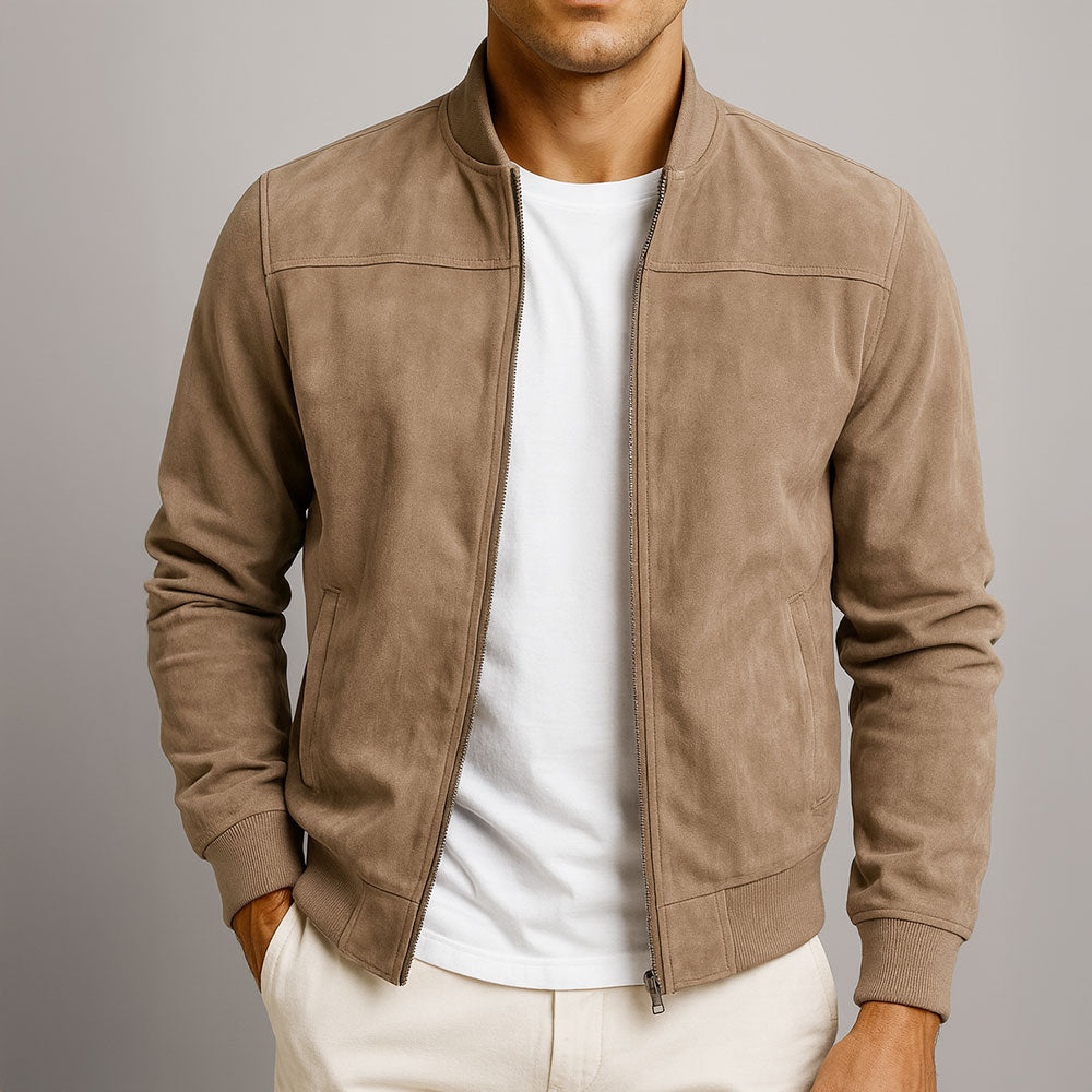 Elegante Herren Bomberjacke Regular Fit, stilvolle Übergangsjacke für Frühling & Herbst, modern & atmungsaktiv.