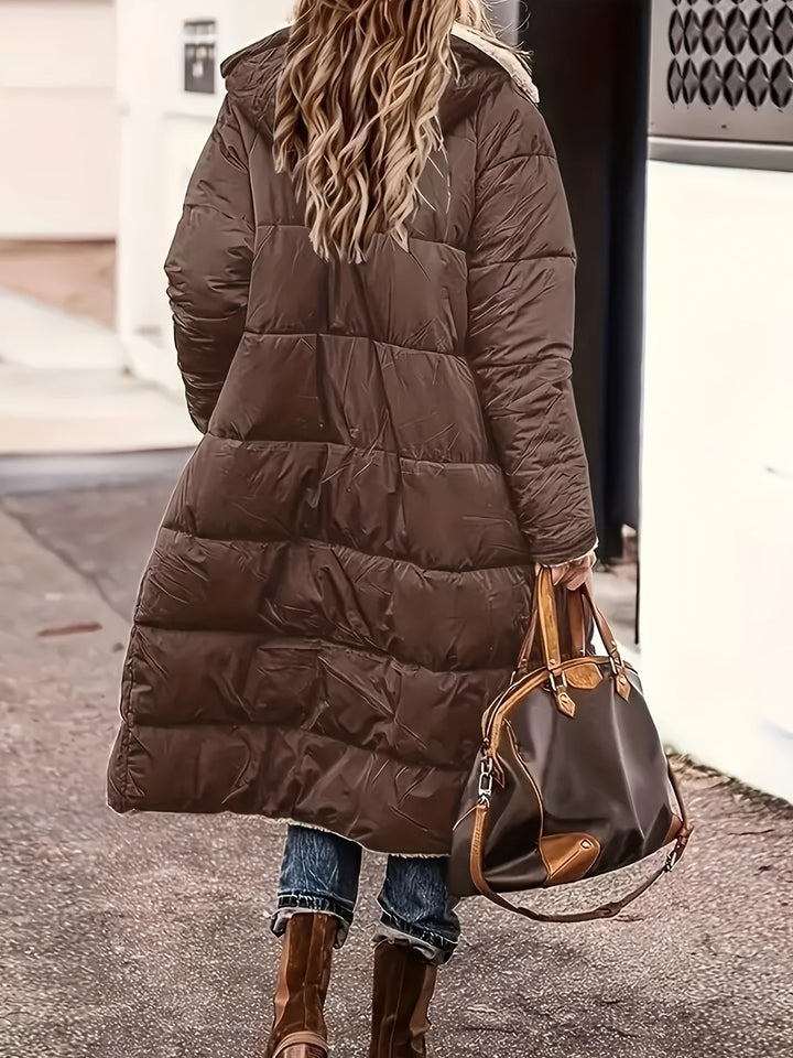 Grüne, lange Damen Übergangsjacke Klara, eleganter Schnitt, bequem und modisch für den Herbst.
