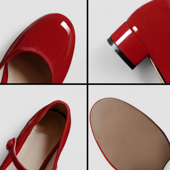 Stylische orthopädische Damen Mary Janes: Retro-Design trifft Komfortschuh mit Fußgewölbestütze.