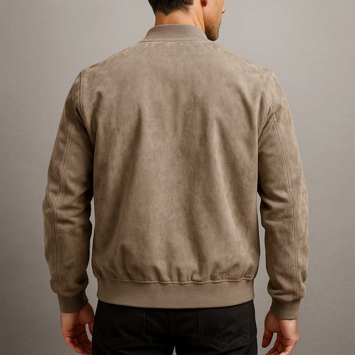 Elegante Herrenjacke von hinten, klassischer Schnitt, zeitloses Design für stilvolle Männer. Ideale Übergangsjacke.