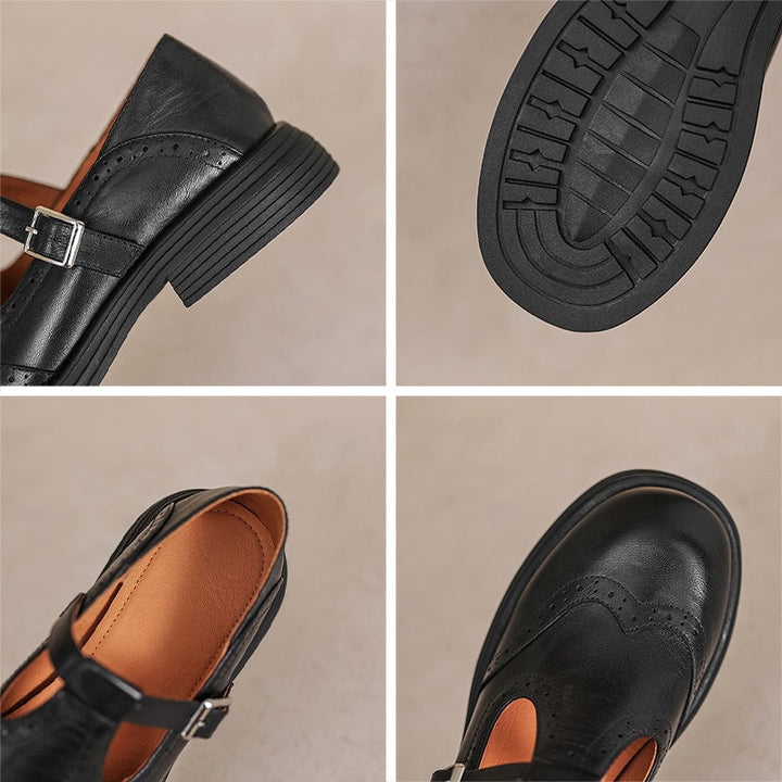 Elegante Mary Janes Damenschuhe, bequeme Riemenschuhe in Schwarz oder Braun. Flach & stilvoll für den Alltag.